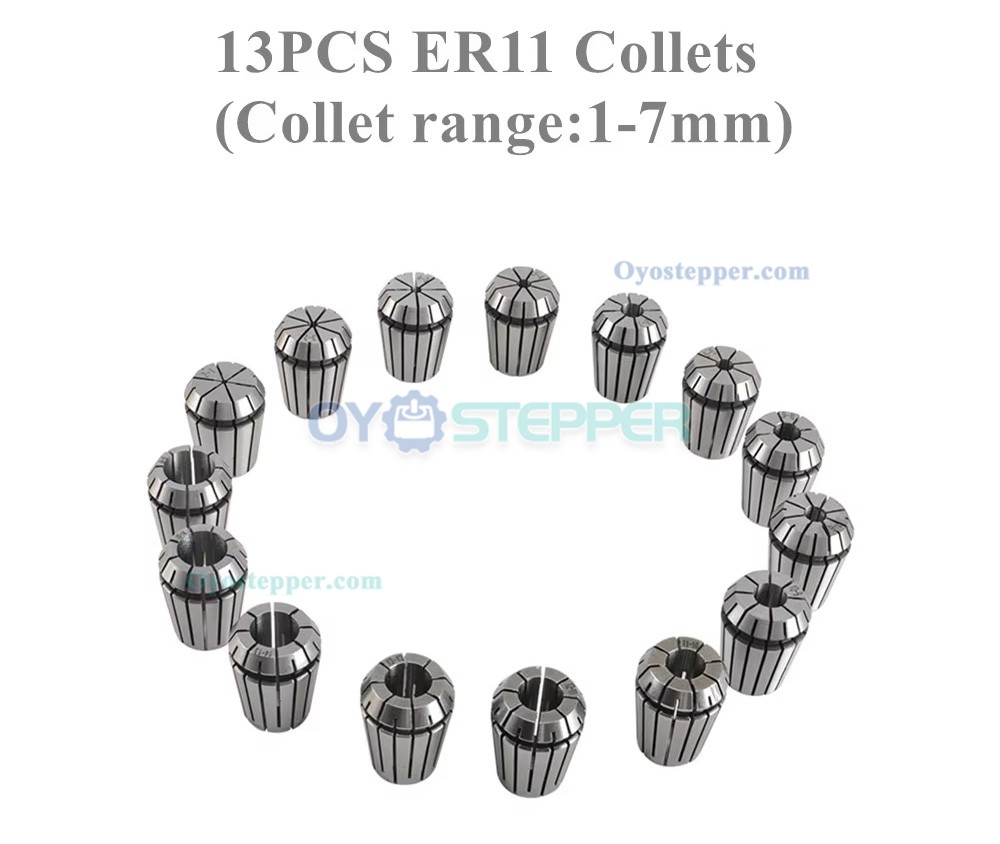 13Pcs ER Collets Set Part for CNC Spindle Motor ER11/ ER16 / ER20 / ER25 / ER32